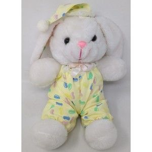 Plush Bunny‎ Rabbit Jelly Bean Outfit 1993 Giftco Stuffed Animal 90s Vintage